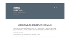 Desktop Screenshot of blog.martinfjordvald.com